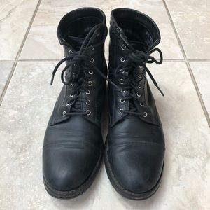 Black Frye Lace-Up Boots